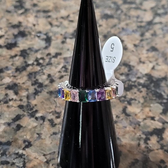 Bomb Party RBP2237 Unicorn Favorite Cubic Zirconia .925 Sterling Silver Sz 5 - Picture 1 of 5